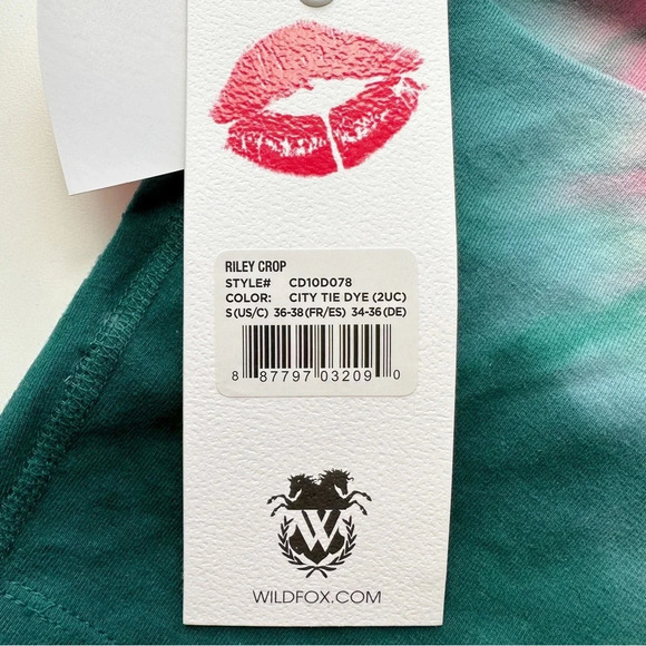 Wildfox Active Riley Crop Bra Tanktop Tie Dye Small - Picture 6 of 12